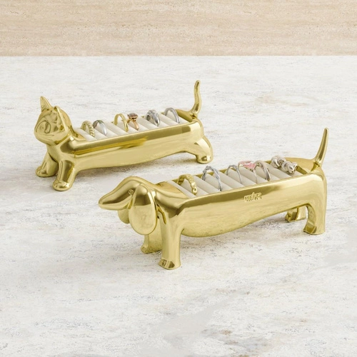 Umbra Dachsie zlatý kovový stojánek na prsteny dekorativní do ložnice