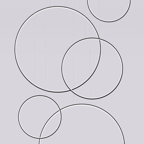 Stropní LED svítidlo RIO 5 černé moderní do obýváku a jídelny 3000K