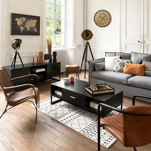 Jídelní čalouněná židle z pravé kůže Kavi Atmosphera hnědá s područkami