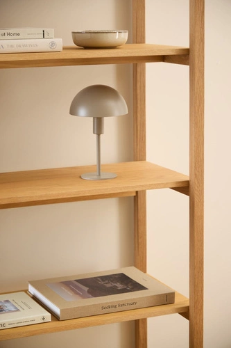 Dřevěná knihovna do obýváku Ludza, 6 polic, přírodní dub, skandinávský styl, Actona, 80 cm