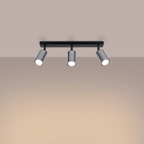 Stropní svítidlo WINX 3 černý chrom moderní ocelové do obýváku a ložnice SOLLUX