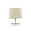Noční lampička PASADENA moderní s ecru stínidlem na chromované konstrukci