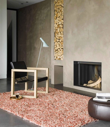 Červený shaggy koberec do obýváku Shaggy Young 160x230 moderní vlněný snadno čistitelný