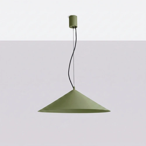 Závěsné LED svítidlo FINT olivové nastavitelné do obývacího pokoje 50 cm