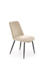 Čalouněná sametová jídelní židle Myanna béžová moderní s opěrkou