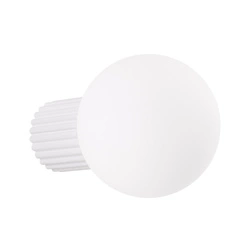 Moderní bílá nástěnná lampa HALO IP44 do obýváku a ložnice hliník sklo SOLLUX