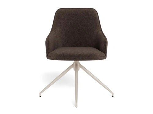 Actona Adia hnědá čalouněná otočná jídelní židle