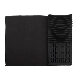 Intesi Airy moderní černá textilní odkapávač na nádobí na kuchyňskou desku 59,5x45 cm