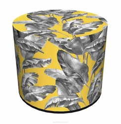 Zahradní kulatý puf Banana Intesi voděodolný na zahradu a balkon žlutý 40 cm