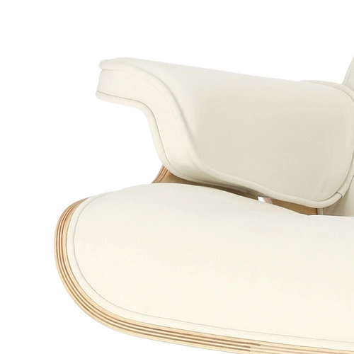 Kožené bílé otočné relaxační křeslo Vip moderní do obývacího pokoje ve stylu Lounge Chair