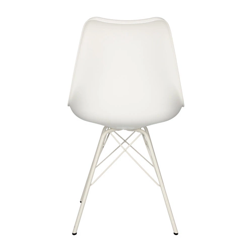 Jídelní židle Eris PP Actona bílá moderní s polštářem z eko kůže