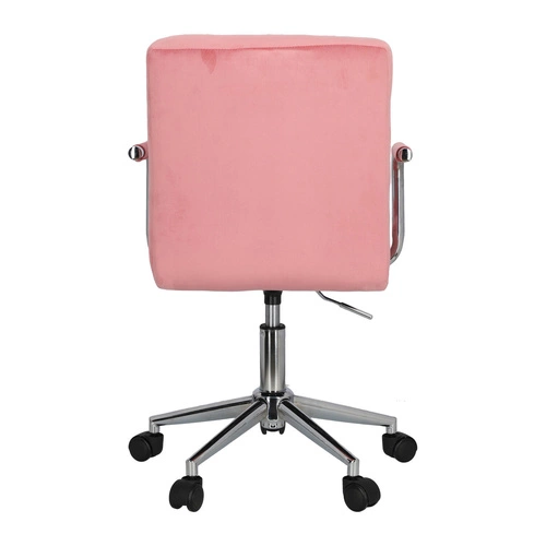 Ergonomická kancelářská židle Cosmo Arm růžový samet s opěrkami na studium a práci