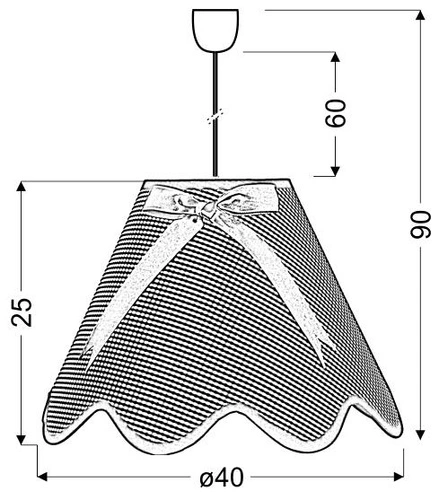 Závěsná lampa Lola 1x60W E27 modrá