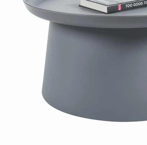 Konferenční stolek Xena kulatý 70 cm šedý moderní do obýváku Intesi skandinávský styl