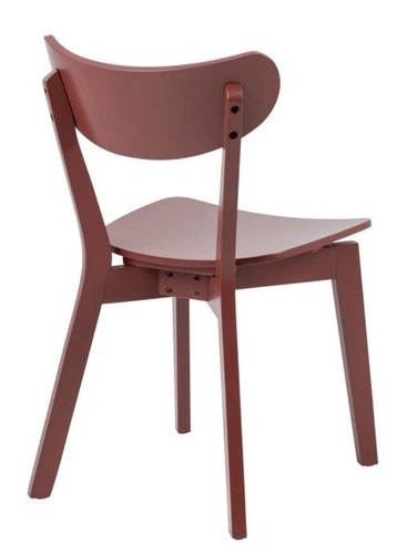 Dřevěná jídelní židle Roxby červená v severském stylu do kuchyně a obýváku Actona