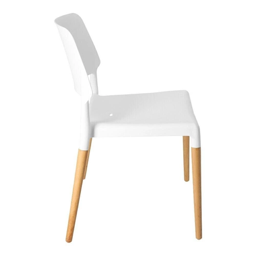 Jídelní židle Cole inspirovaná Ecco bílá skandinávská stohovatelná snadné čištění