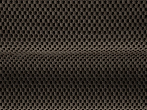 Taburet Bellis Brown 3D prošívaný čtvercový do obýváku hnědý moderní čalouněné sedátko