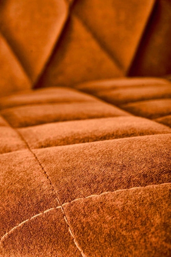 Jídelní židle Elise Intesi čalouněná sametem, skořicová, moderní na černých nohách