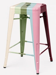 Barová stolička Paris 66 cm kovová bez opěradla personalizovaná moderní do kuchyně a k ostrůvku D2.DESIGN