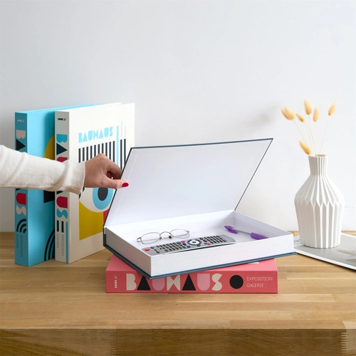 Intesi dekorační box kniha bílý kartonový do obýváku a ložnice klasický