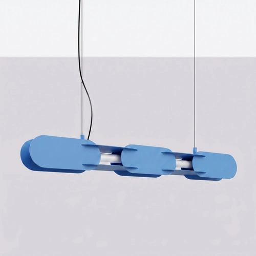 Závěsné LED svítidlo CHAIN 91 světle modré nad jídelní stůl