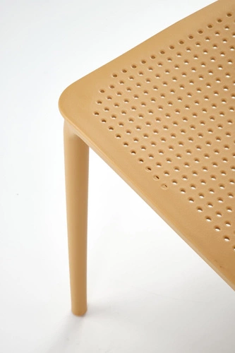 Zahradní židle Sylie Intesi oranžová plastová stohovatelná moderní na terasu a balkon