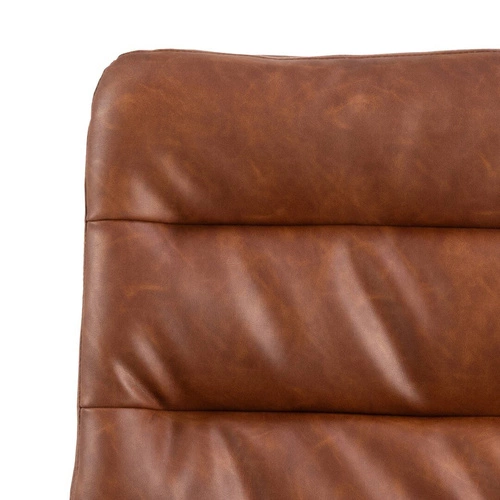 Otočená jídelní židle Dean Actona hnědá ekokůže loft na černých nohách