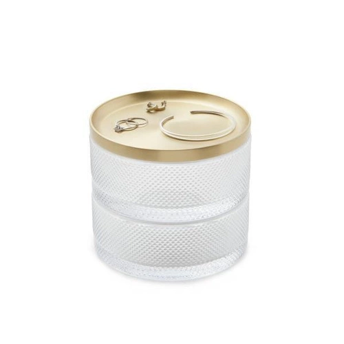 Šperkovnice/kontejner Tesora Glass zlatá