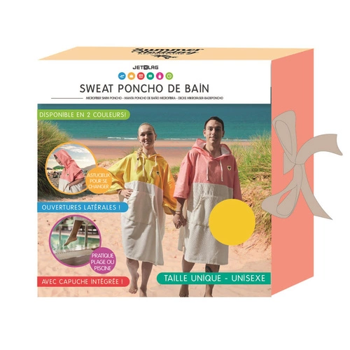 Ručníkové pončo Ainsa žluté