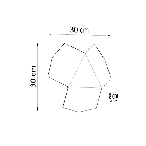 Nástěnné svítidlo Tre černé moderní kovové do obýváku ložnice nebo nad zrcadlo 30 cm Sollux