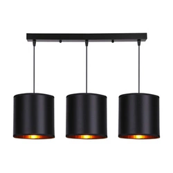 Závěsné svítidlo Candida černé kovové 3bodové nastavitelné do obývacího pokoje a jídelny