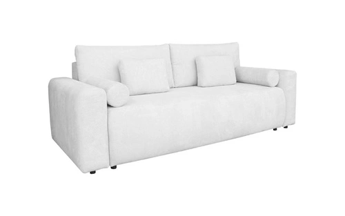 Rozkládací pohovka Dores 3místná s úložným prostorem a funkcí spaní světle šedá do obýváku