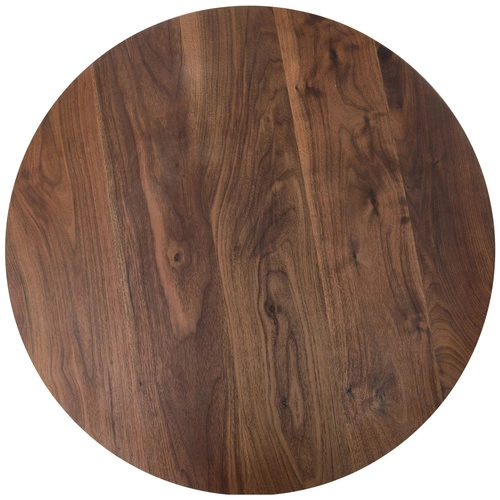 Sada 2 kulatých konferenčních stolků Yvetta ořechový loftový do obýváku Intesi 79/59 cm