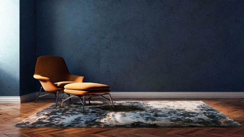 Moderní vlněný koberec Escape Blue 160x230 glamour do obýváku a ložnice Carpet Decor