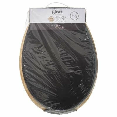 Modern Color černé pomalu sklápěcí WC sedátko z duroplastu do koupelny