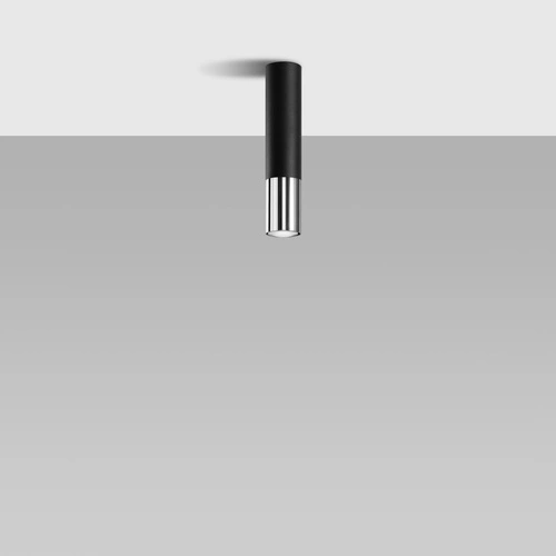 Stropní svítidlo LOOPEZ černý chrom moderní kovové do obýváku a kuchyně Sollux