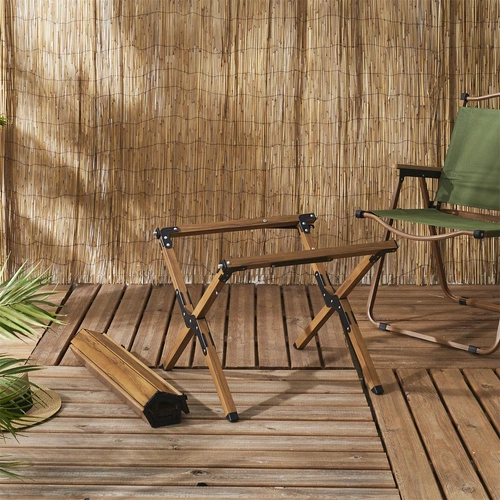 Skládací čtvercový konferenční stolek Mariposa moderní hnědý na zahradu a balkon Intesi