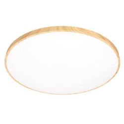 LED stropní svítidlo kulaté TENS 59 cm do obýváku a ložnice, dekor dřeva, dálkové ovládání, moderní