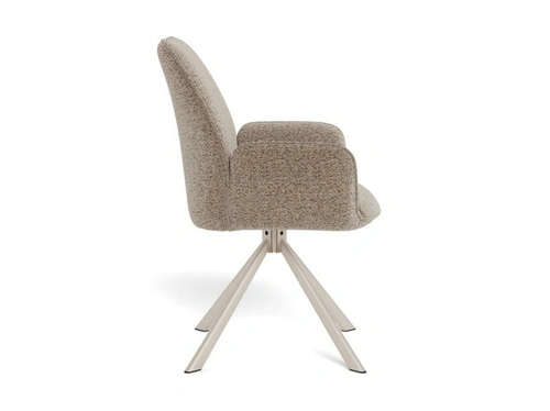 Židle Glenda béžová otočná čalouněná jídelní s područkami