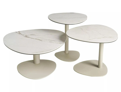 Stanton Intesi oválný konferenční stolek béžový kašmír moderní do obýváku