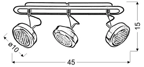 Stropní svítidlo Earth moderní hnědé 3bodové nastavitelné do obýváku a ložnice