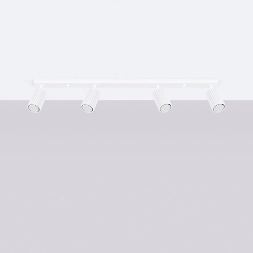 Moderní bílý stropní plafon Karbon 4L otočný do obýváku a ložnice SOLLUX