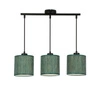Patti závěsné svítidlo černé 3x60 E27 stínidlo válec 15x15 pletená zelená