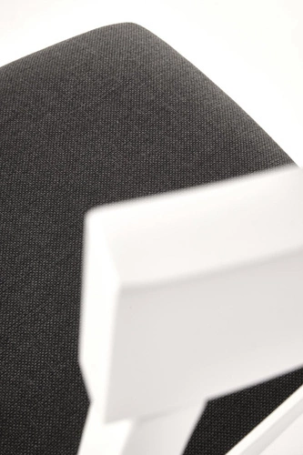 Dřevěná jídelní židle Tutti Intesi bílá, čalouněná, moderní s opěrkou