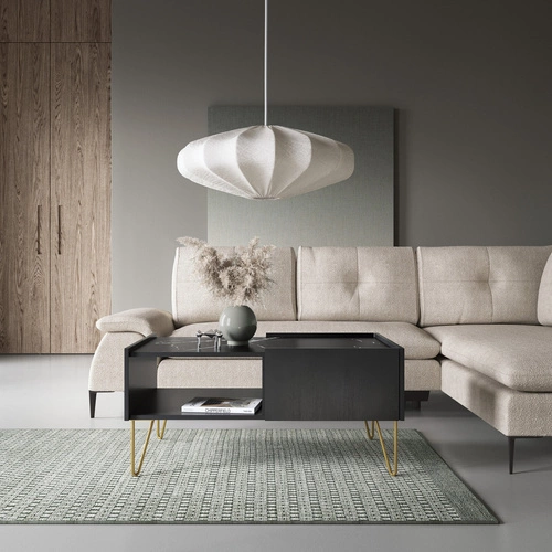 Široká komoda Marbren černá       