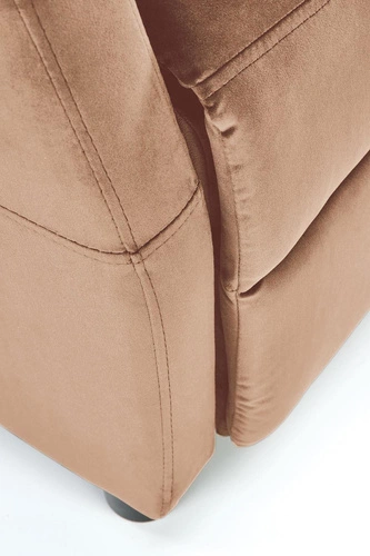 Rozkládací křeslo do obýváku Dativo béžový samet moderní s funkcí spaní Intesi