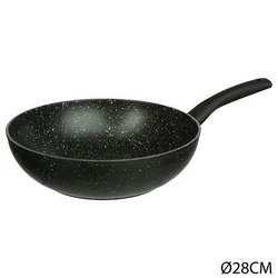 Kovaný hliníkový wok 28 cm černý
