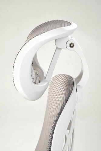 Ergonomická kancelářská židle Belm Intesi šedá na kolečkách s nastavitelnou opěrkou hlavy do kanceláře