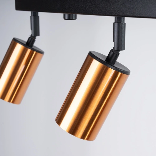 Stropní svítidlo WINX 4L černá měď moderní do obýváku a ložnice SOLLUX LIGHTING