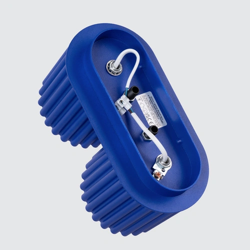 Moderní stropní svítidlo AURA 2 modré kulaté do obýváku a kuchyně GU10